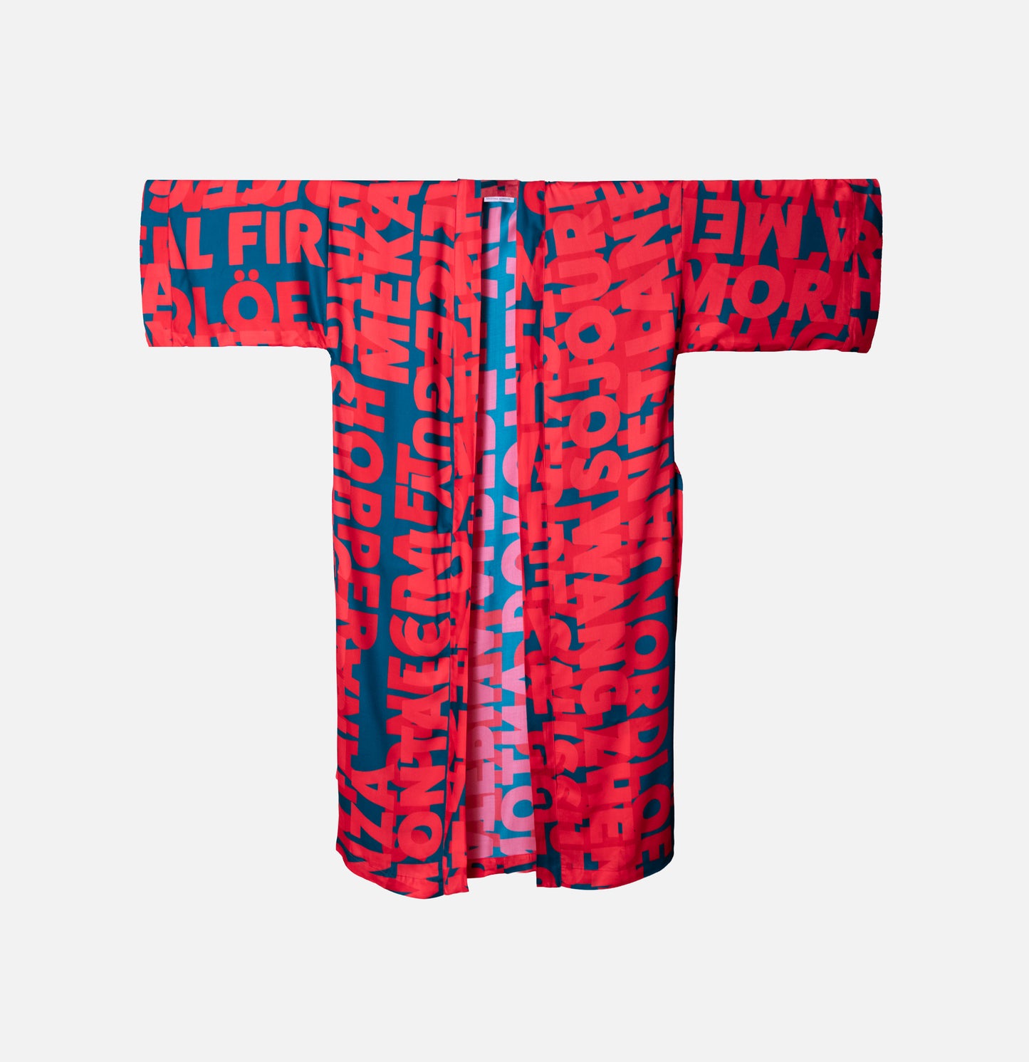 Kimono, JUDY - teal/coral