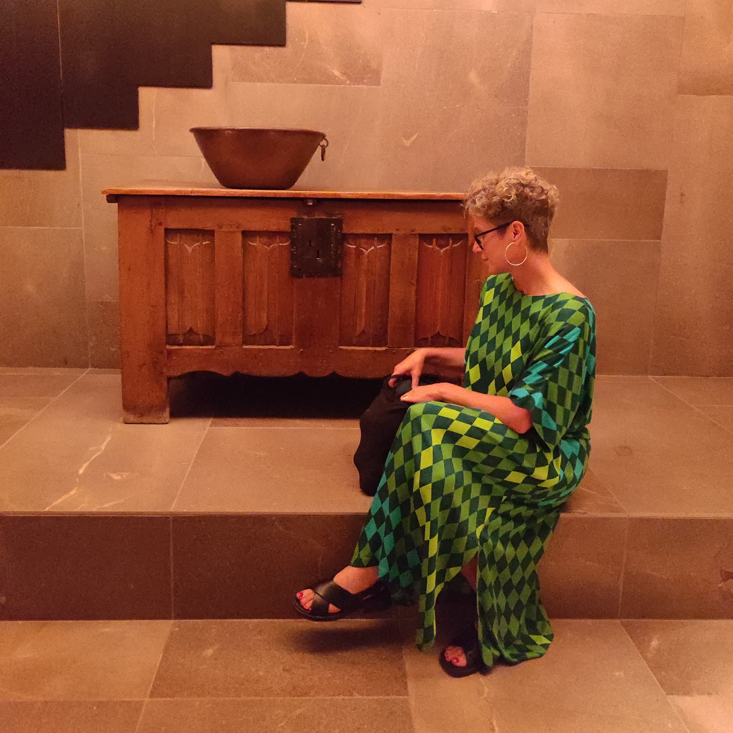 Vestido midi, MEDEA, verde