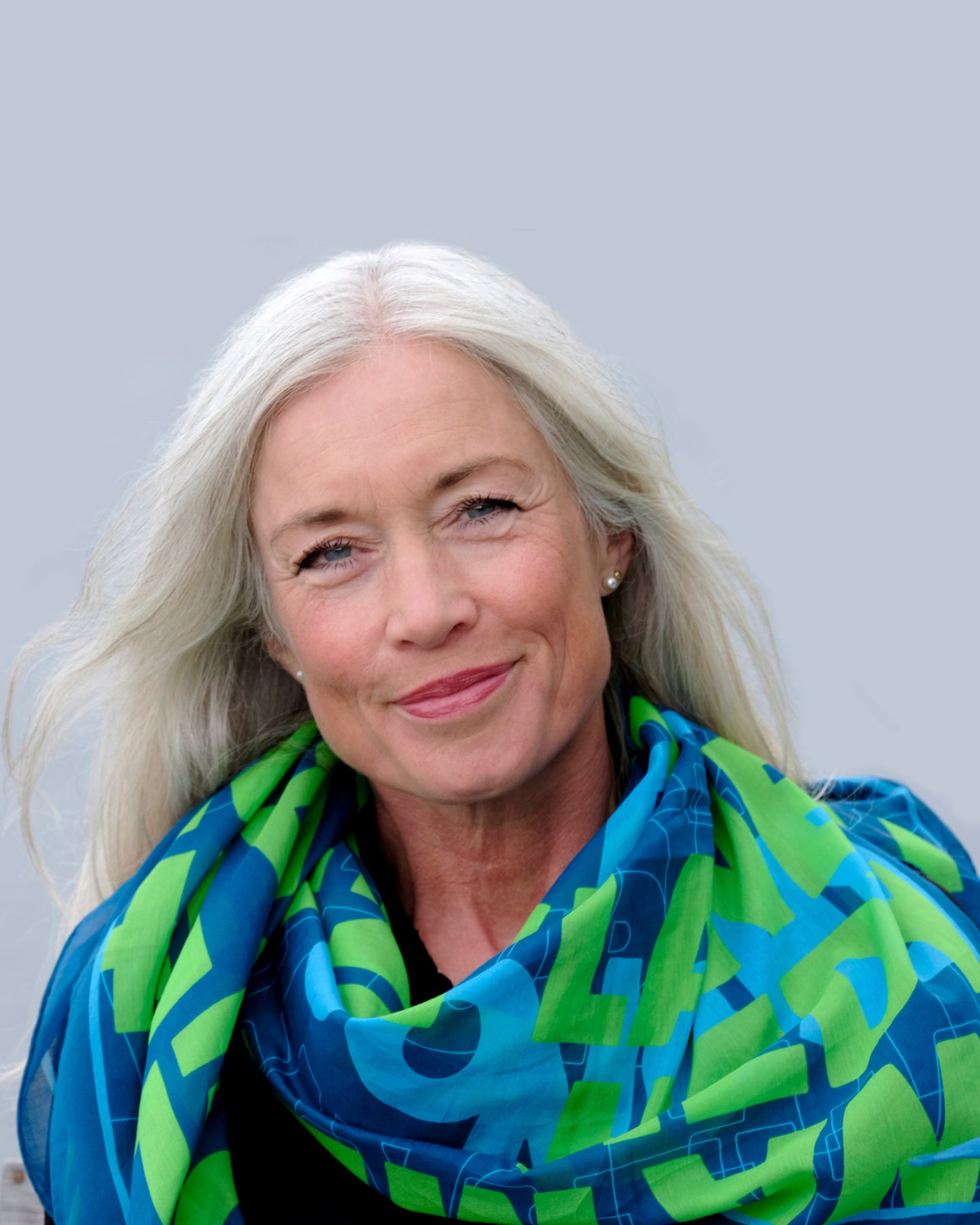 Scarf, JUDY - blue/green