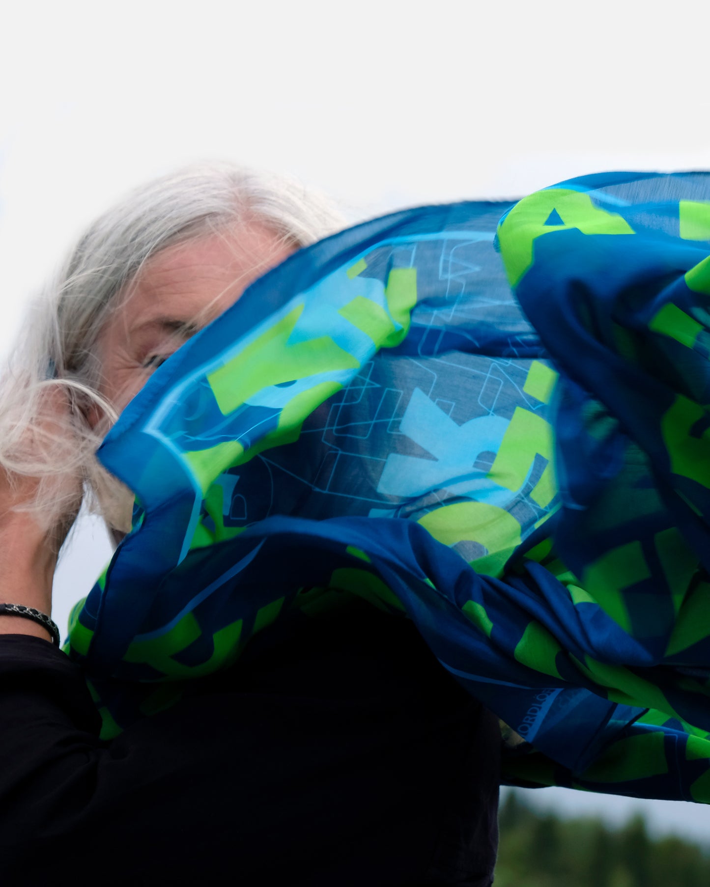 Scarf, JUDY - blue/green