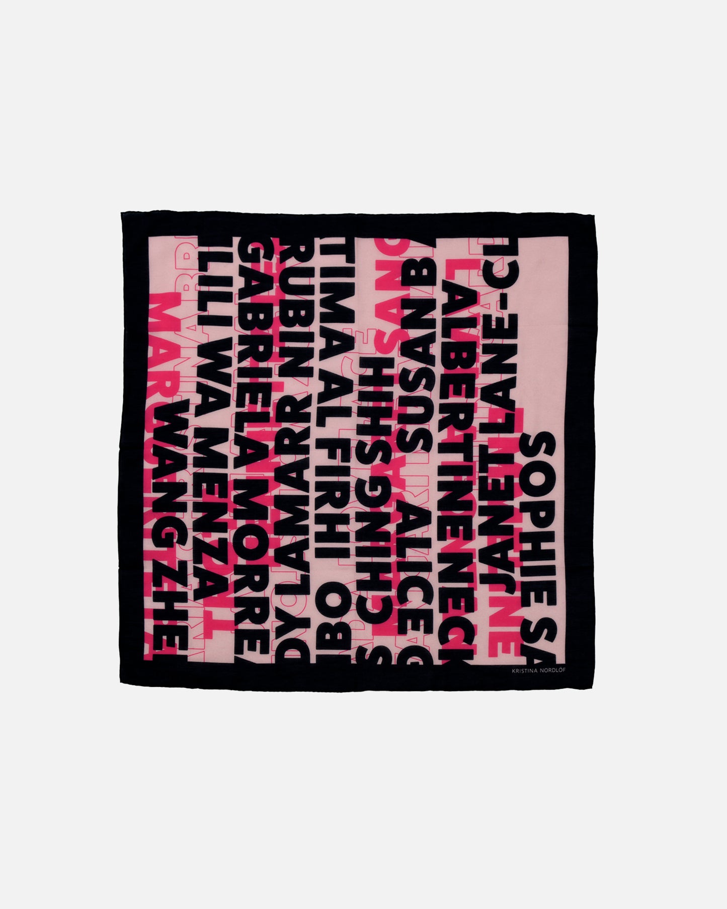 Scarf, JUDY - fuchsia/black