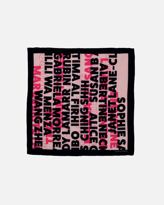 Scarf, JUDY - fuchsia/black