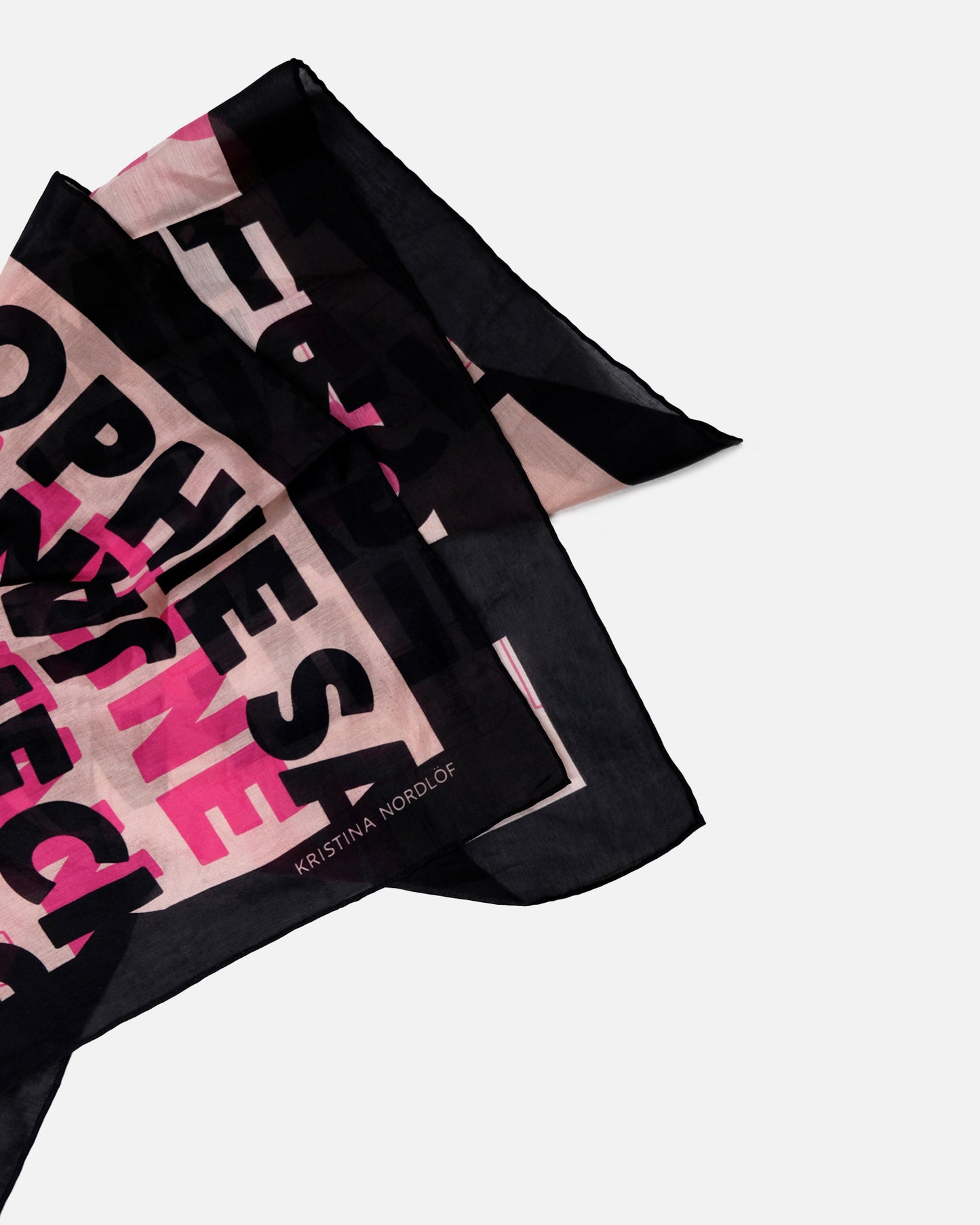 Scarf, JUDY - fuchsia/black