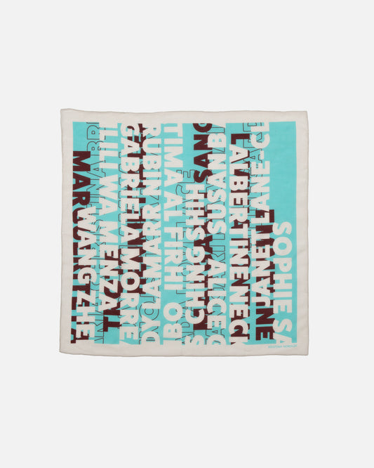 Scarf, JUDY - chocolate/turquoise