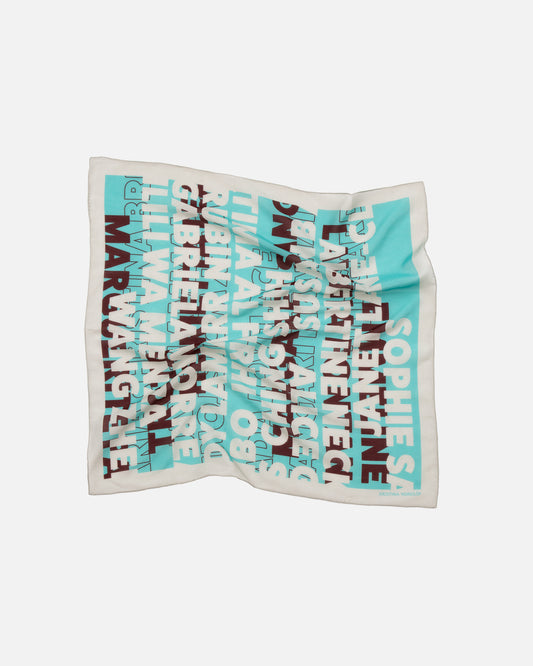 Pañuelo, JUDY - chocolate/turquesa