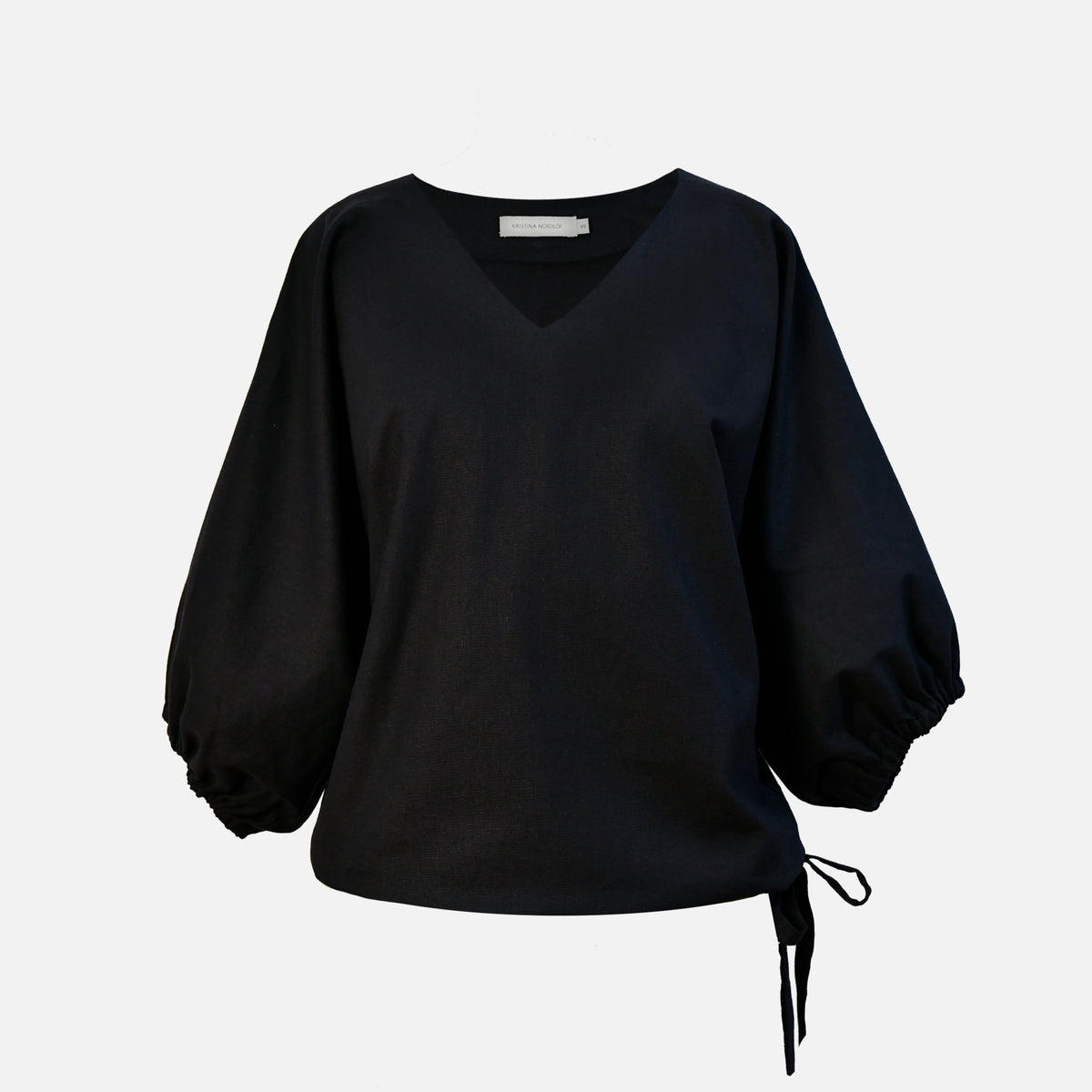 Blusa con escote pico - negro