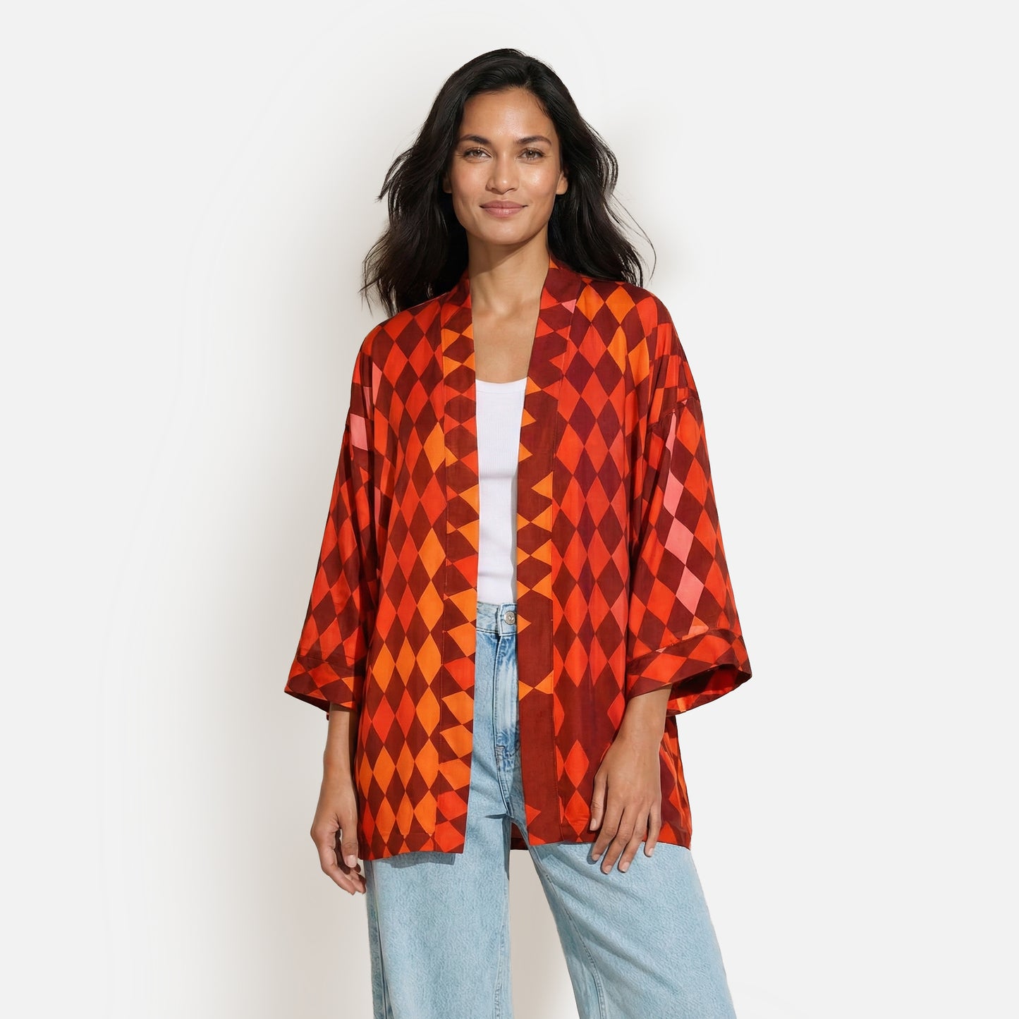 Kimono corto, MEDEA, rojo